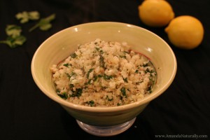 Lemon Parsley "Couscous" - Amanda Naturally