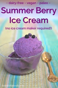 Summer Berry Ice Cream | dairy free | vegan | paleo | AmandaNaturally.com