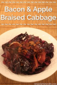 Bacon & Apple Braised Cabbage | AmandaNaturally.com